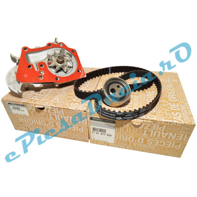 Kit Distributie Si Pompa Apa 1.4MPI-1.6MPI, LOGAN 1, CLIO 1-2, Originale Renault 7701477024 + 7701478018 Kit Distributie Si Pompa Apa 1.4MPI-1.6MPI, LOGAN 1, CLIO 1-2, Originale Renault 7701477024 + 7701478018