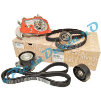 Kit Distributie, Pompa Apa Si Kit Accesorii 1.4MPI-1.6MPI, LOGAN 1, CLIO 1-2, Originale Renault 7701477024 + 7701478018 + 7701477517