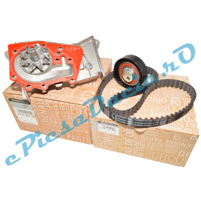 Kit Distributie Si Pompa Apa 1.4MPI-1.6MPI EURO5, LOGAN 1, DOKKER, LODGY, SANDERO 1, Originale Renault 130C17480R + 210100753R (210105707R)