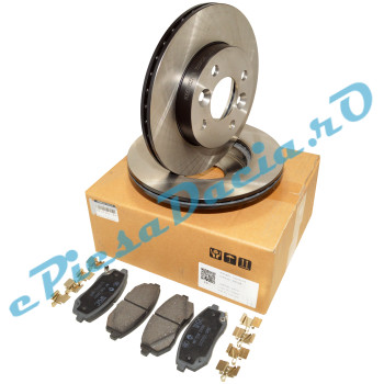 Set Discuri Si Placute Frana Dacia Spring Originale Renault 402068279R + 410609323R