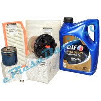 Pachet Revizie Complet 1.5 dCi Euro 5 / Euro 6 Fără AdBlue Logan 2, Duster 2, ELF Full-Tech FE 5W30 RN0720 + Filtre Originale Renault