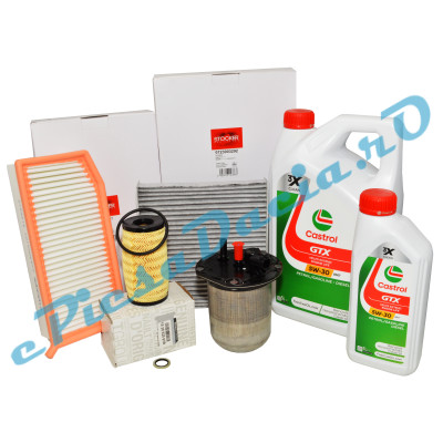 Pachet Revizie Ulei si Filtre Motor 1.5dCi EURO 6+ Cu AdBlue®, LOGAN 2, DUSTER 2, RENAULT + STOCKER + CASTROL RN17