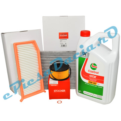 Kit Revizie Motor 0.9TCe, 1.0TCe, LOGAN 2, SANDERO 2, CASTROL GTX 5W30 RN17, STOCKER