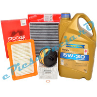 KIT Revizie LOGAN 3, SANDERO 3, JOGGER, 1.0TCe, RAVENOL 5w30 RN17 Si Filtre RENAULT Si STOCKER Carbon Activ