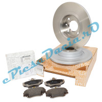 Placute si Discuri Frana LOGAN 1, SANDERO 1, 1.4-1.6MPI, 1.2 16Valve, Originale Renault 410602192R + 402065345R