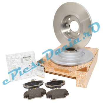 Placute si Discuri Frana LOGAN 1, SANDERO 1, 1.4-1.6MPI, 1.2 16Valve, Originale Renault 410602192R + 402065345R