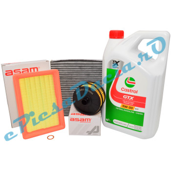 Pachet Revizie Logan 3, Sandero 3, Jogger, Motor 1.0 TCe cu Filtre ASAM și Ulei Castrol GTX 5W30 RN17