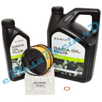 Pachet „PRIMA REVIZIE” 1.0 TCe / ECO-G LOGAN 3, SANDERO 3, DUSTER 2, JOGGER, Ulei Dacia Oil Plus 5W30 RN17 + Filtru Ulei Renault