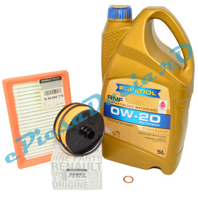 Pachet Revizie Bigster, Duster 3 1.2 TCe (1199 cmc), Ravenol 0W20 RN17FE + Filtre Renault