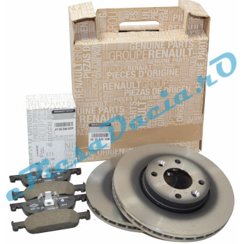 Pachet Placute si Discuri Frana LOGAN 2, SANDERO 2, Originale Renault 410604682R + 402060405R (fost 402062650R)