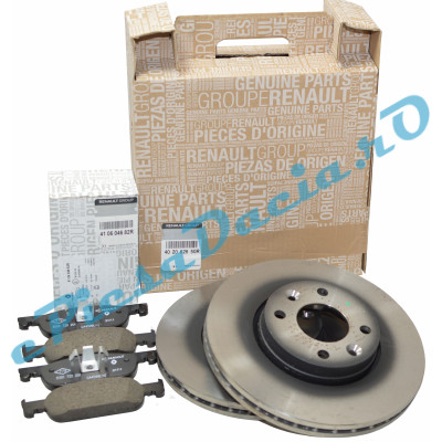 Pachet Placute si Discuri Frana LOGAN 2, SANDERO 2, Originale Renault 410604682R + 402060405R (fost 402062650R) Pachet Placute si Discuri Frana LOGAN 2, SANDERO 2, Originale Renault 410604682R + 402060405R (fost 402062650R)